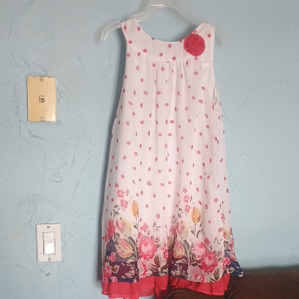 Blueberi Boulevard Pink and White Floral Dress